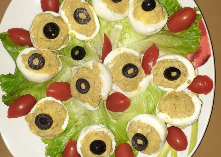 Piatto fresco estivo: uova ripiene...mmm! 🥰🥰😋