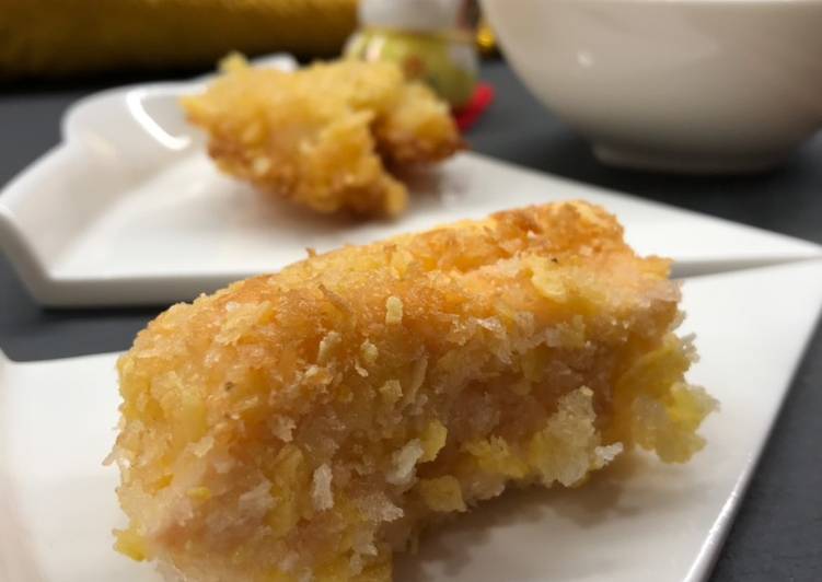 Salmone e gamberi con panko