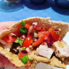 A picture of Eggplant Hummus!.