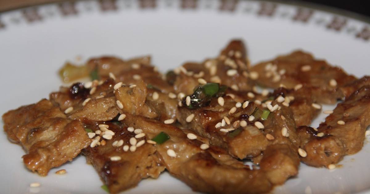 Seitán caramelizado al estilo asiático (Vegano) Receta de Daniel Montoro  Jurado- Cookpad