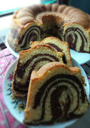 Foto resep Marmer Cake versi Full Margarin
