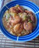 Sopa colorada de papas