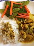 Pollo al curry con coco