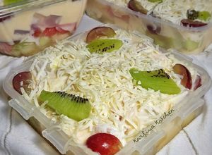 Foto resep Salad Buah (Pir, Kiwi, Melon, Semangka, Apel, Anggur) Mayo