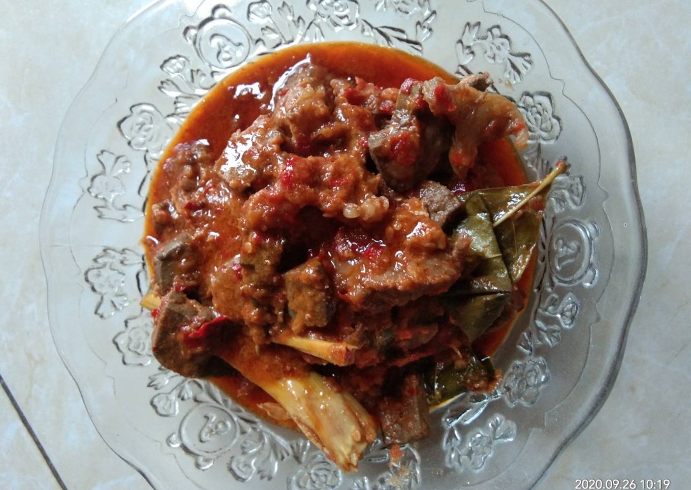 Hati sapi/daging sapi bumbu rica-rica terenak