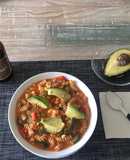 Sopa de fusilli con verduras a la mexicana