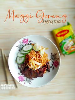 Gambar Maggi Goreng Daging Salai