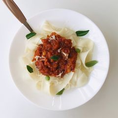 A picture of Tagliatelle pasta.