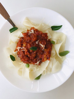 A picture of Tagliatelle pasta.