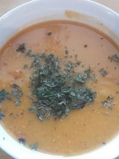 صورة لوصفة شربة العدس الأحمر