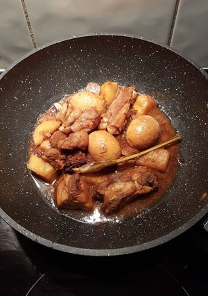 Foto resep Semur ayam telur kentang rempah