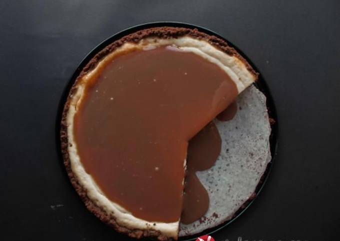 κύρια φωτογραφία συνταγής Salted Espresso Caramel Cheesecake