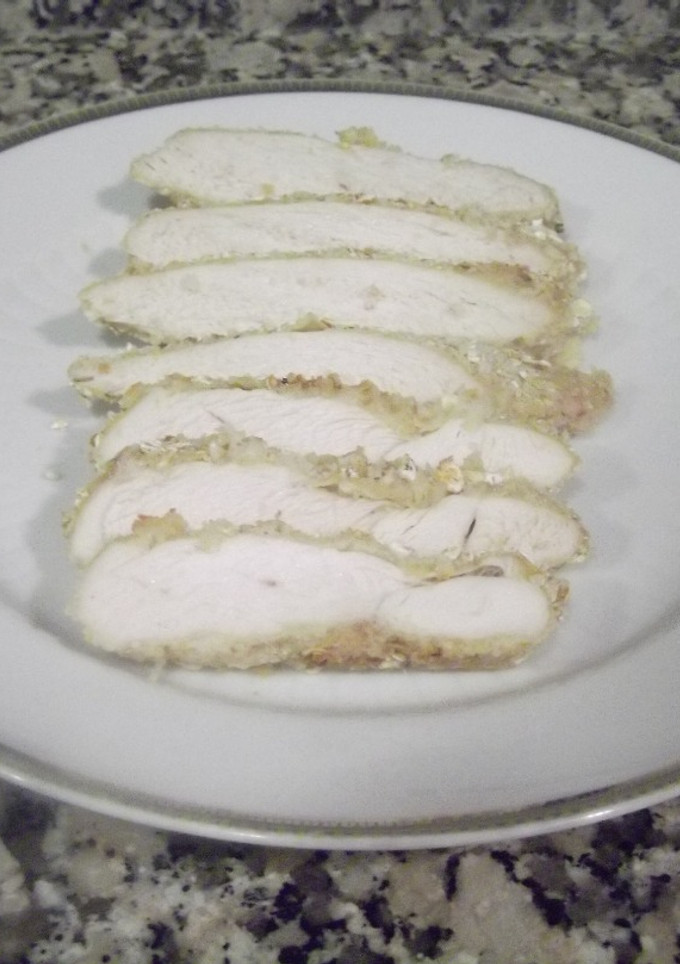 Una foto de Pechuga de pollo rebozada al horno
