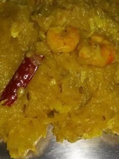 চিংড়ি মাছ দিয়ে পেঁপে ঘন্ট(chingri mach diye pepe ghonto recipe in Bengali) রেসিপির প্রধান ছবি