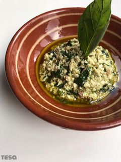 Una foto de Pesto "Palmerita Café", de pistachos, albahaca🌿 y tofu ahumado