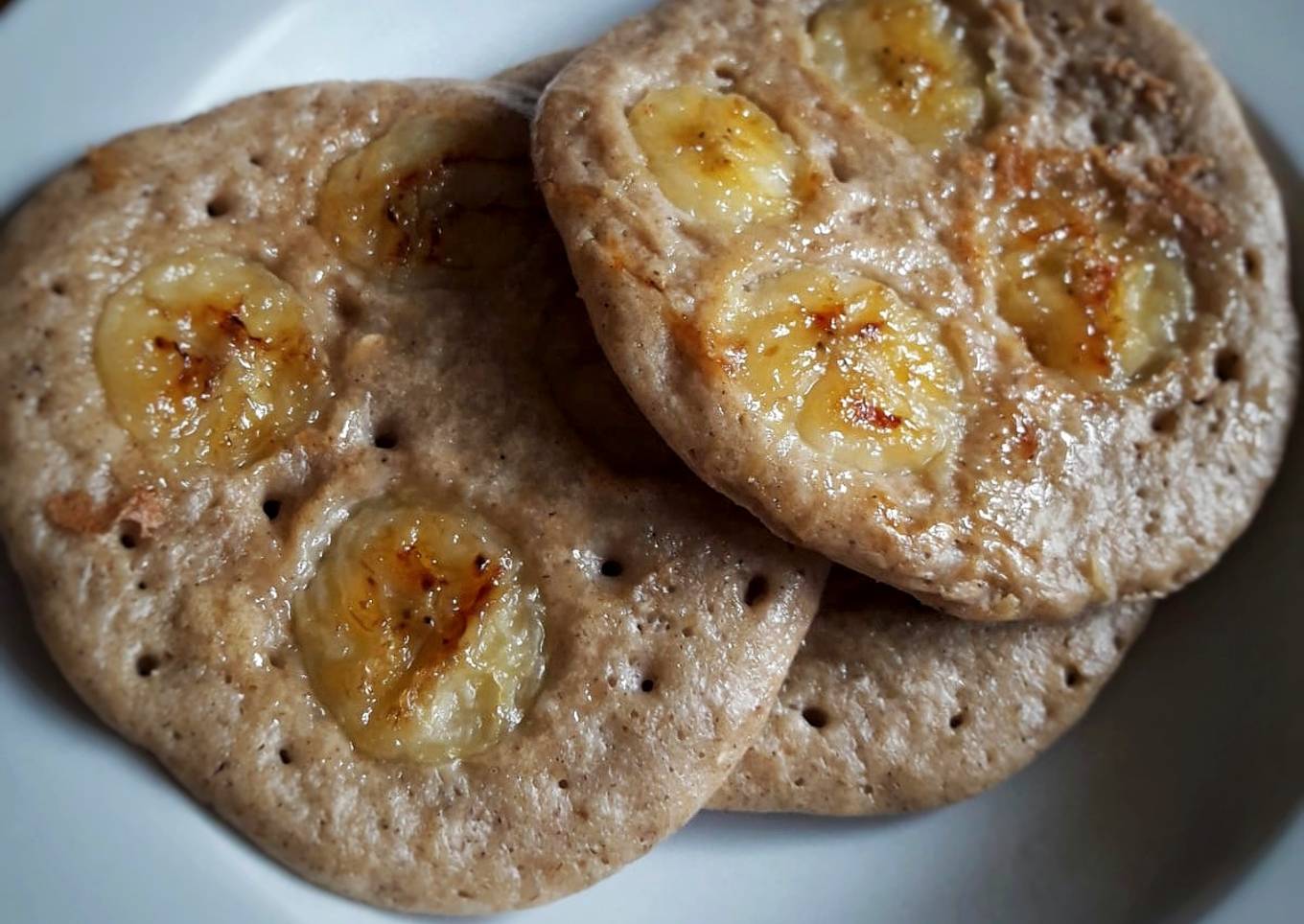 Pancakes saludables de avena y plátano