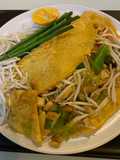 Vegetarian Shanghai Noodle Pad Thai Wrapped in Egg