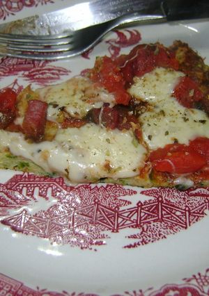 Una foto de Pizza con base de zapallitos (sin harina)