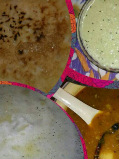 A picture of Sambhar Dosa.