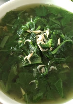Hình của món Canh rau cải nấu tép .