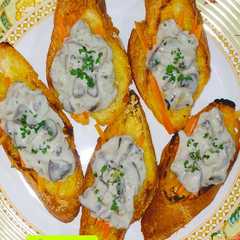 Bruschetta Mushroom Cream versi Ambyar Kitchen-レシピのメイン写真
