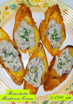 Foto resep Bruschetta Mushroom Cream versi Ambyar Kitchen