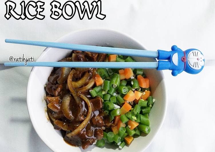 Resep Beef Blackpepper Rice Bowl Jadi, tidak cukup satu
