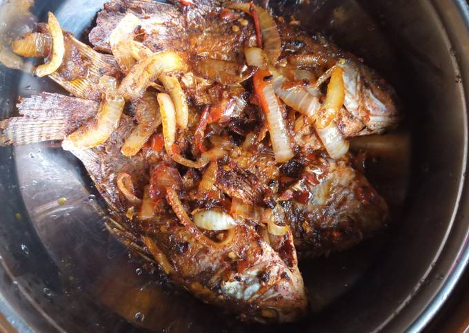 Deep fried Tilapia fish