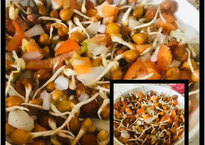 How to Make Perfect Healthy Sprouted chana chaat