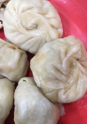 A picture of Veg momos @home.