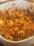 Brussel sprouts and sausage casserole