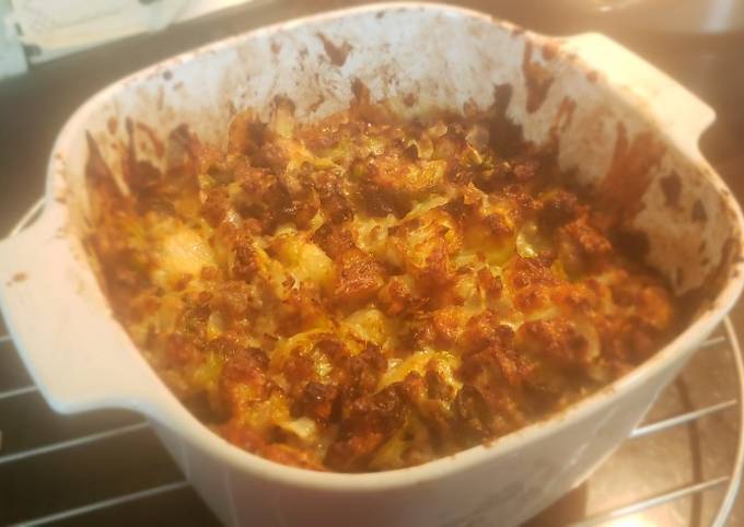 Simple Way to Prepare Super Quick Homemade Brussel sprouts and sausage casserole