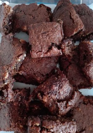 Una foto de Brownies veganos