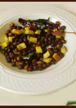 A picture of Chickpea sundal.