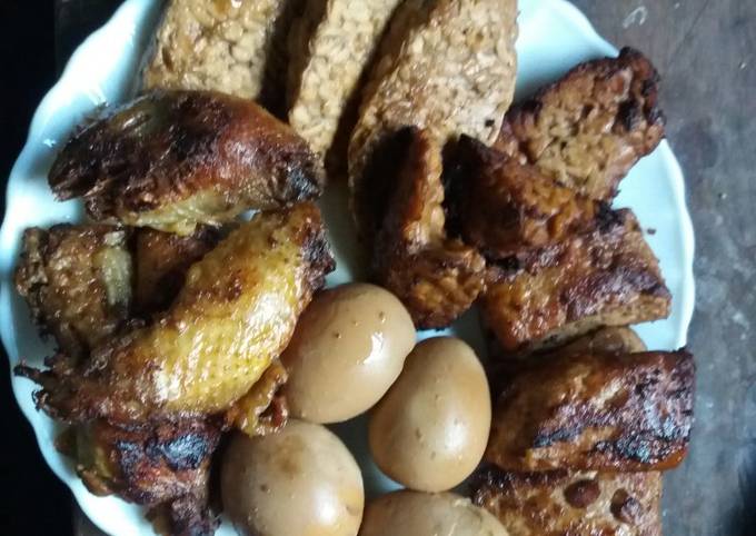 Resep Tempe, tahu, telur, ayam bacem Anti Gagal