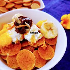 Mini pancakes A picture of Mini pancakes.
