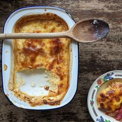 A picture of Welsh rice pudding.