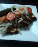 Tacos dorados de lo que hay con encurtidos y chiles jalapeños las Correa