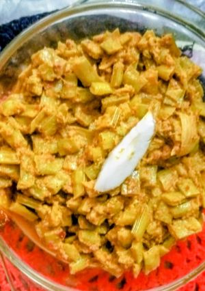A picture of Cluster Beans Cooked in Coconut Milk (Pressure Cooker).