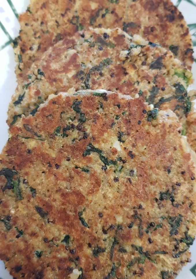 Una foto de Hamburguesas de quinoa y espinacas