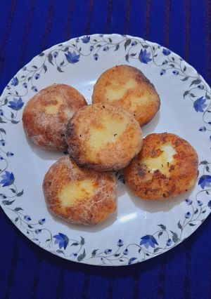 कोरियन चीज़ी पोटैटो पैनकेक रेसिपी मुख्य फोटो