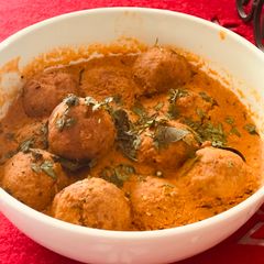 A picture of Raw Banana Kofta Curry.