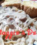# 5 Tallarines en crema de champiñones
