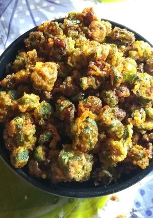 A picture of Crispy bhindi fry.