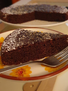 Una foto de Tarta Santiago de chocolate