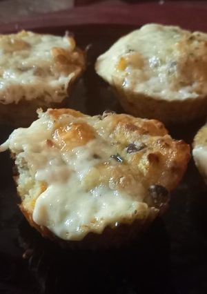 Una foto de Muffins de arroz, queso y verduras