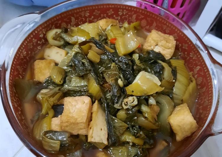 Resep Tumis sayur asin tahu | Cara Masak Tumis sayur asin tahu Yang Bikin Ngiler