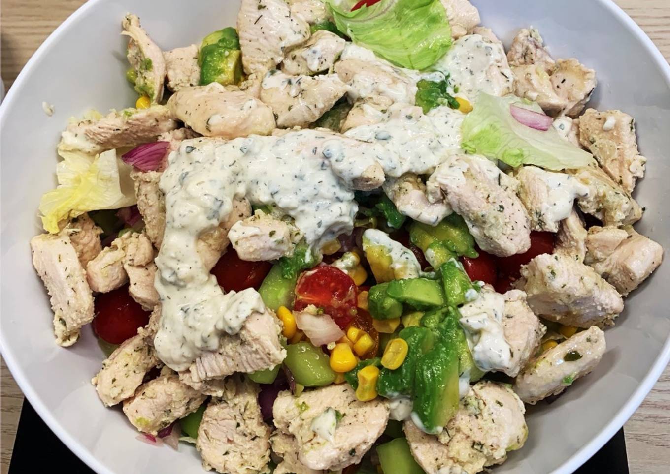 Recipe of Homemade Salade de poulet sauce blanche