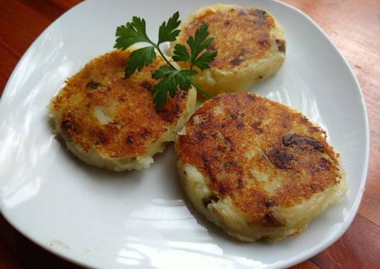 Panquecas de batata e cogumelos