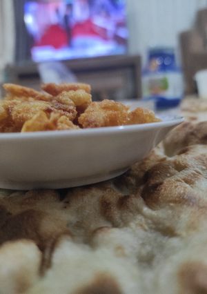 عکسی از دستور سیب زمینی نیمه بامیه ای😂